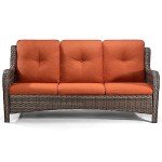 Joyside 3-Seater Wicker Outdoor Patio Sofa