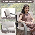 Belord Outdoor Wicker Couch - 3-Seater, High Back