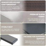 Belord Outdoor Wicker Couch - 3-Seater, High Back