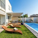 Devoko Folding Wooden Patio Lounge Chair Set