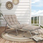 Modern Outdoor Lounge Chair with Ottoman Set