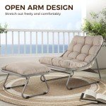 Modern Outdoor Lounge Chair with Ottoman Set