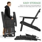 Folding Adirondack Chair Set of 2 - Black