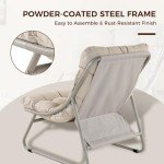 Modern Outdoor Lounge Chair with Ottoman Set