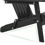 Folding Adirondack Chair Set of 2 - Black