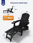 Adjustable Adirondack Chair with Ottoman and Cup Holders