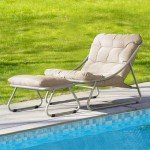 Modern Outdoor Lounge Chair with Ottoman Set