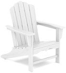 Classic White HDPE Adirondack Chair for Outdoors
