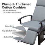 Domi Adjustable Outdoor Recliner Chair with Table