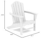 Classic White HDPE Adirondack Chair for Outdoors