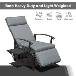 Domi Adjustable Outdoor Recliner Chair with Table