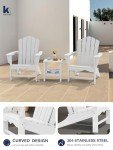Classic White HDPE Adirondack Chair for Outdoors
