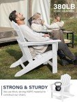 Classic White HDPE Adirondack Chair for Outdoors