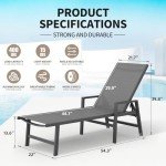 Set of 2 Adjustable Outdoor Lounge Chairs