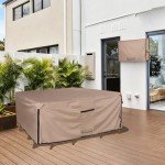 Heavy Duty Rectangular Patio Table Cover - Waterproof
