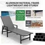 Set of 2 Adjustable Outdoor Lounge Chairs
