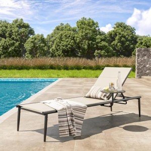 EAST OAK Adjustable Outdoor Chaise Lounge Set