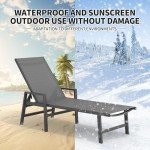 Set of 2 Adjustable Outdoor Lounge Chairs
