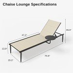 EAST OAK Adjustable Outdoor Chaise Lounge Set