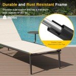 EAST OAK Adjustable Outdoor Chaise Lounge Set