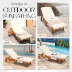 Brown Stackable Outdoor Chaise Lounge with Cushions