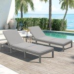 Adjustable Outdoor Chaise Lounge Chairs - Set of 2