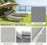 Adjustable Outdoor Chaise Lounge Chairs - Set of 2