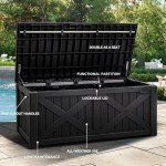 YITAHOME 120 Gallon Waterproof Deck Storage Box