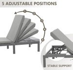 Adjustable Outdoor Chaise Lounge Chairs - Set of 2