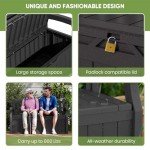 70 Gallon Water-Resistant Outdoor Storage Bench