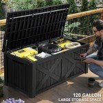 YITAHOME 120 Gallon Waterproof Deck Storage Box