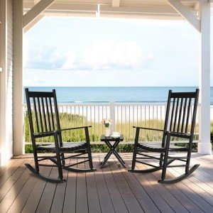 MAMIZO 3-Piece Outdoor Rocking Chair Set