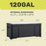 YITAHOME 120 Gallon Waterproof Storage Deck Box