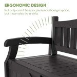 70 Gallon Water-Resistant Outdoor Storage Bench