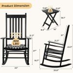 MAMIZO 3-Piece Outdoor Rocking Chair Set