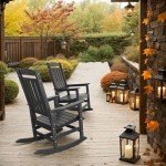 Oversized Outdoor Rocking Chair Set of 2