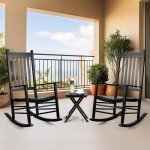 MAMIZO 3-Piece Outdoor Rocking Chair Set