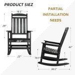 Oversized Outdoor Rocking Chair Set of 2