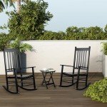 MAMIZO 3-Piece Outdoor Rocking Chair Set