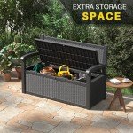70 Gallon Outdoor Storage Bench Deck Box