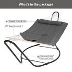 SUNCREAT Heavy Duty Free Standing Patio Hammock