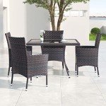15-Piece Navy Blue Outdoor Dining Set