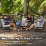 EAST OAK 4-Piece Outdoor Patio Furniture Set