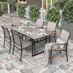 HERA'S HOUSE 7-Piece Metal Patio Dining Set