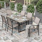 HERA'S HOUSE 7-Piece Metal Patio Dining Set