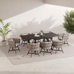 9-Piece Outdoor Dining Set with Swivel Chairs