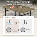 HERA'S HOUSE 7-Piece Metal Patio Dining Set