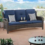 Joyside 3-Seater Outdoor Wicker Patio Sofa