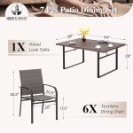 HERA'S HOUSE 7-Piece Metal Patio Dining Set