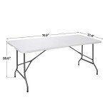 6FT Heavy Duty Folding Table for Indoor Outdoor